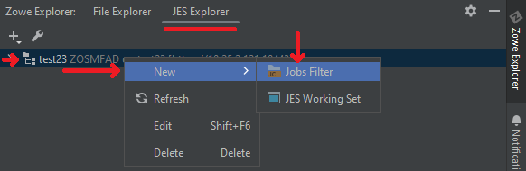 Create a job filter